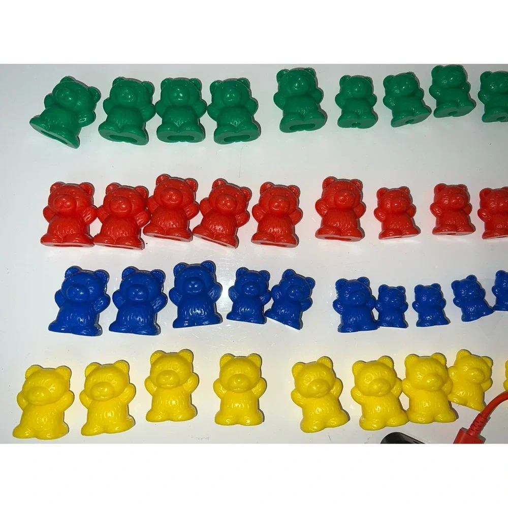 Plastic Bear Counters Set Of 58 Educational Learning Toys 3 Size (4/b18)